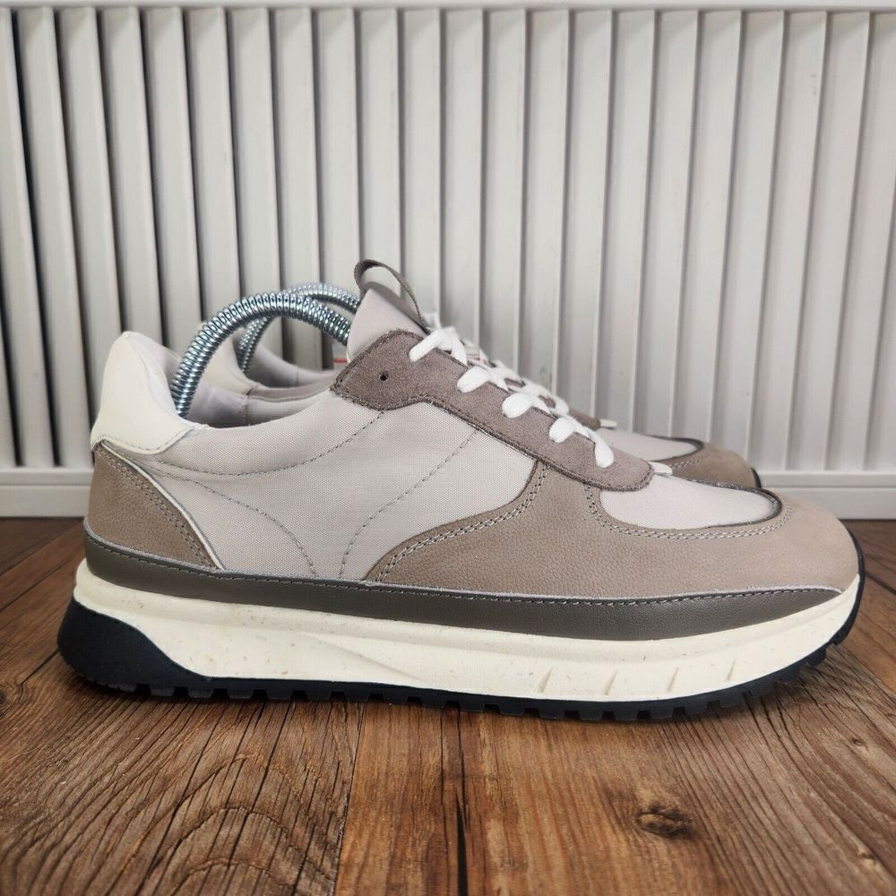 Madewell Kickoff Trainer Sneakers Womens 10 Gray Leather Fashion Style Shoes NEW